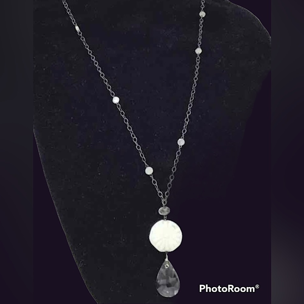 Vintage 925 Sterling silver necklace 21.2g pendant bead beaded